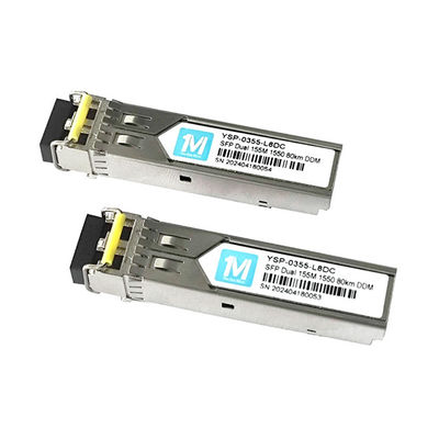 3 155M Duplex 80km 1550nm LC Connector DDM 100BASE SMF Glasvezel Module Pluggable SFP Transceiver