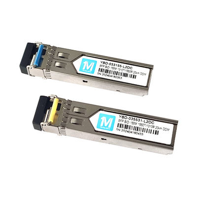 155M BIDI 20km 1310nm/1550nm LC Connector DDM WDM Simplex optische module Transceiver SFP module FTTX Compatibel ontwerp