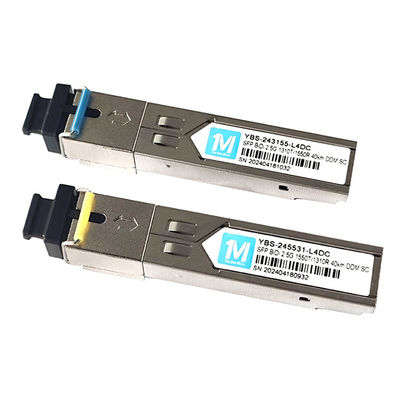 SMF-vezeltype 2.5G BIDI 40km 1310nm/1550nm SC-connector DDM WDM Simplex optische module Transceiver SFP-module