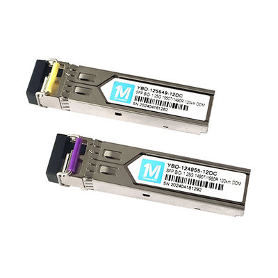 1.25G BIDI 120km 1490nm/1550nm LC Connector DDM WDM Simplex Optical Module SFP Transceiver voor een soepele netwerkprestatie