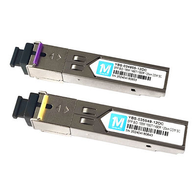 155M BIDI 120km 1490nm/1550nm SC Connector DDM WDM Simplex Glasvezel Transceiver SFP-module met DDM- en WDM-functies