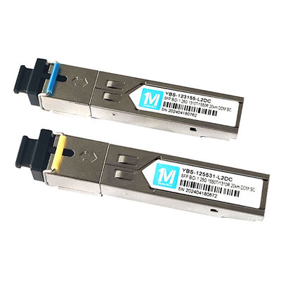 FTTX 1.25G BIDI 20km 1310nm/1550nm SC Connector DDM WDM Simplex Optische Module Transceiver SFP Module Prestaties