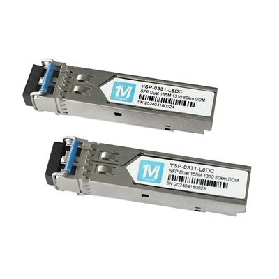 155M Duplex LC Connector DDM 100BASE SMF Fiber Optic Module Pluggable SFP Transceiver voor TCP-netwerk 60km 1310nm Module