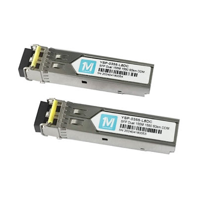 Netwerkcommunicatie 155M Duplex 60km 1550nm LC Connector DDM 100BASE SMF Glasvezel Module Pluggable SFP Transceiver