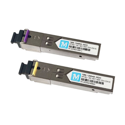 Langeafstand 1,25G BIDI 100km 1490nm/1550nm SC connector DDM WDM Simplex optische module Transceiver SFP module