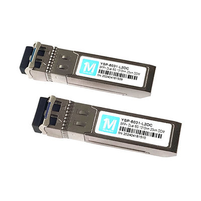 6G SFP 20km 1310nm LC DDM SMF Glasvezeltype Single-mode optische module voor IP-netwerkgegevensoverdracht