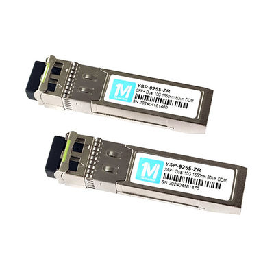 10G SFP Duplex LC 80km 1550nm LC DDM SMF 10GB Optische module Enkelmodus SFP-module SFP 10G ZR 1550nm golflengte