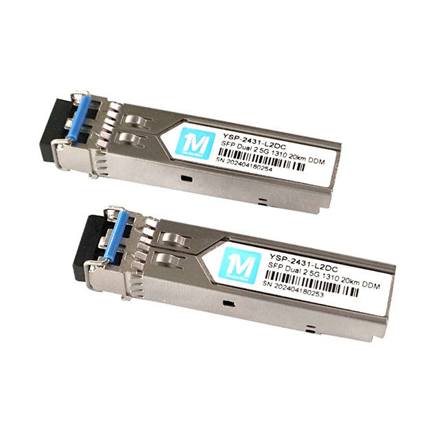 DDMI ondersteund 2.5G Duplex 20km 1310nm LC connector Glasvezel module Pluggable SFP Transceiver voor lange afstand FTTX