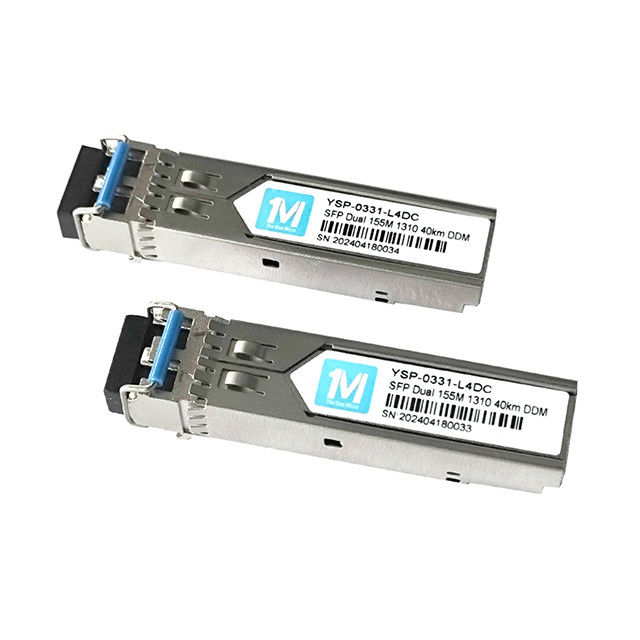 SMF-vezeloptische module Pluggable SFP Transceiver 100BASE 155M Duplex 40km 1310nm LC Connector DDM voor netwerkverbinding