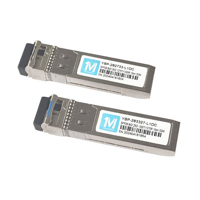 25G BIDI SFP-transceiver voor GSM-netwerk 3 10km bereik 1270nm/1330nm golflengte LC-connector WDM-vezeloptische module