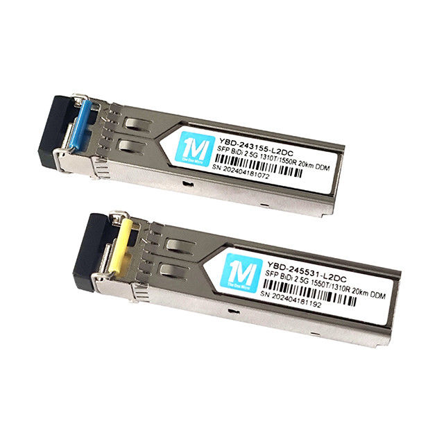 SMF-vezeltype 2.5G BIDI 20km 1310nm/1550nm LC-connector DDM WDM Simplex optische module Transceiver SFP-module