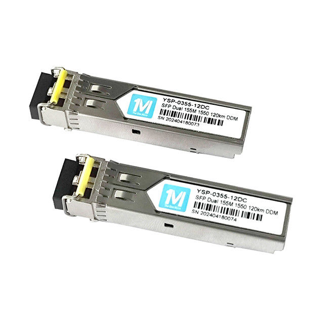 DDMI 155M Duplex 120km 1550nm LC Connector SMF Glasvezel Module Pluggable SFP Transceiver voor netwerkinfrastructuur