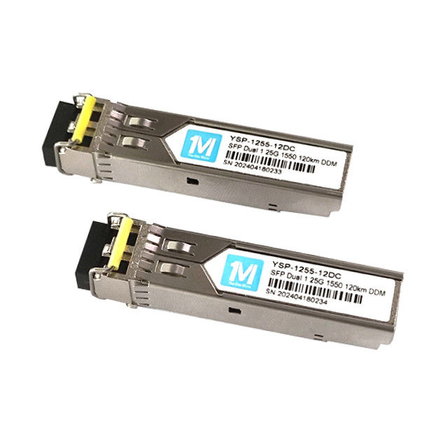 SMF-vezeltype 120km Afstand 1.25G Duplex 1550nm LC-connector DDM Pluggable SFP-transceiver voor glasvezelmodule