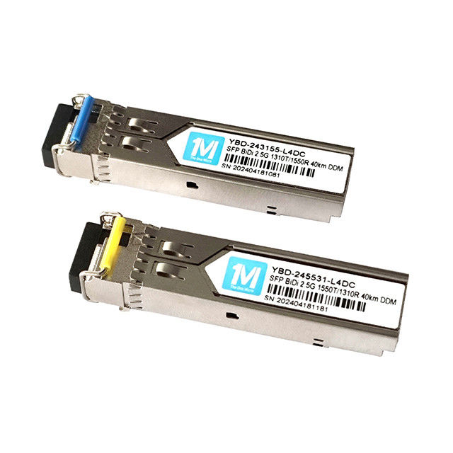 SMF-vezeltype 2.5G BIDI 40km 1310nm/1550nm LC-connector DDM WDM Simplex optische module Transceiver SFP-module