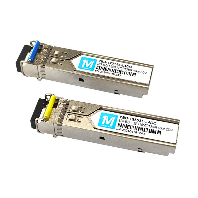 1.25G BIDI 40km 1310nm/1550nm LC Connector DDM WDM Simplex optische module Transceiver SFP-module voor snelle gegevensoverdracht