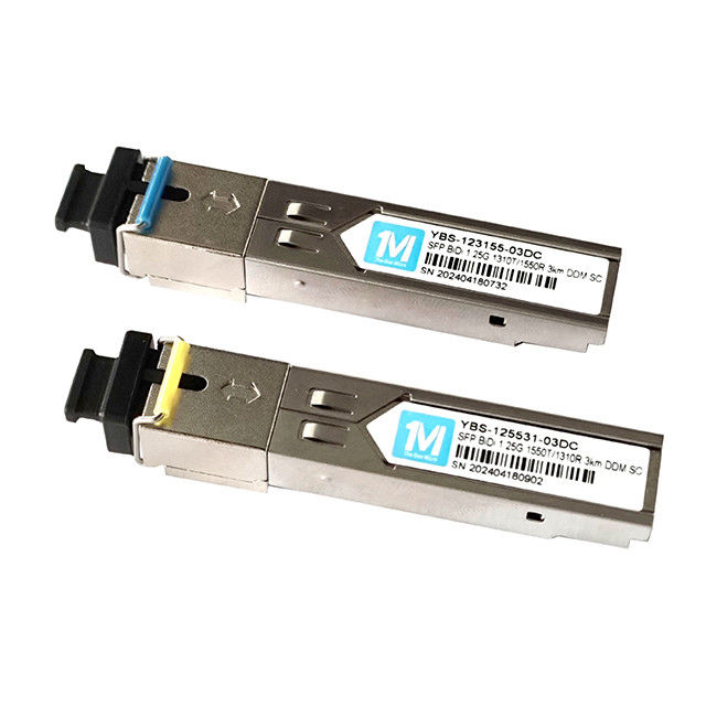 3 DDMI Ja 1.25G BIDI 3km 1310nm/1550nm SC Connector WDM Simplex Optical Module SFP Transceiver voor netwerkverbindingen