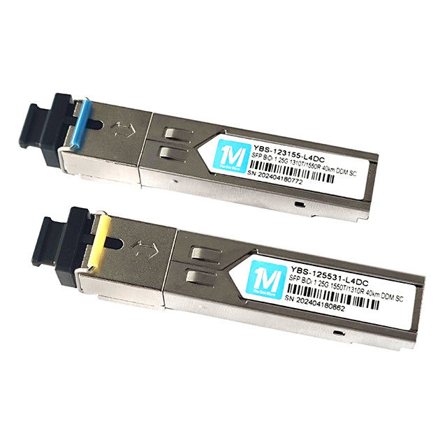 1.25G Gegevenssnelheid 40km Afstand BIDI SC Connector DDM WDM Simplex Optische Module Transceiver SFP Module 1310nm/1550nm