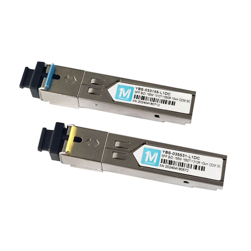 Glasvezeltype SMF 155M BIDI 10km 1310nm/1550nm SC Connector DDM WDM Simplex Optical Module Transceiver SFP voor FTTX Netwerken