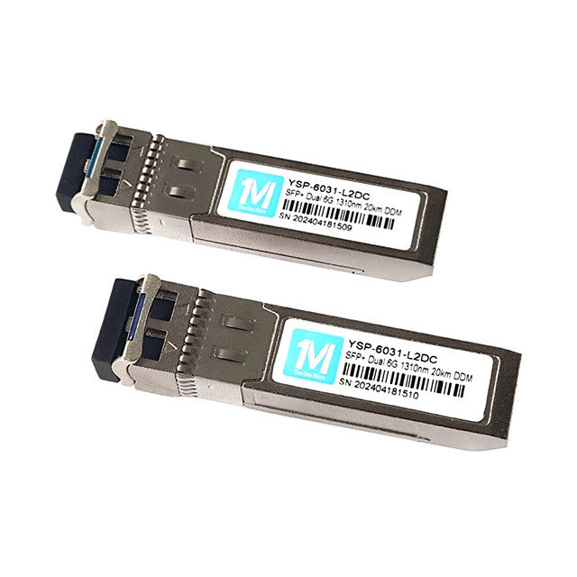 6G SFP 20km 1310nm LC DDM SMF Glasvezeltype Single-mode optische module voor IP-netwerkgegevensoverdracht