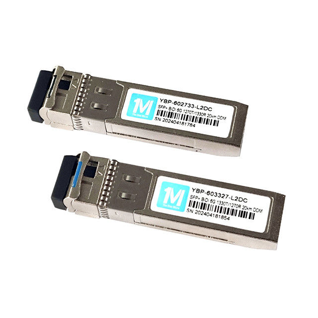 20 km afstand 6G SFP BIDI 1270nm/1330nm WDM LC connector DDM optische transceiver voor FTTX Fiber Network Module Network