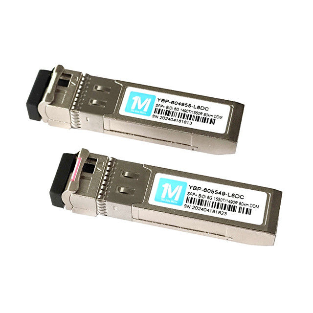 6G SFP BIDI 80km 1490nm/1550nm WDM LC Connector DDM Optische Transceiver met snel glasvezel netwerk