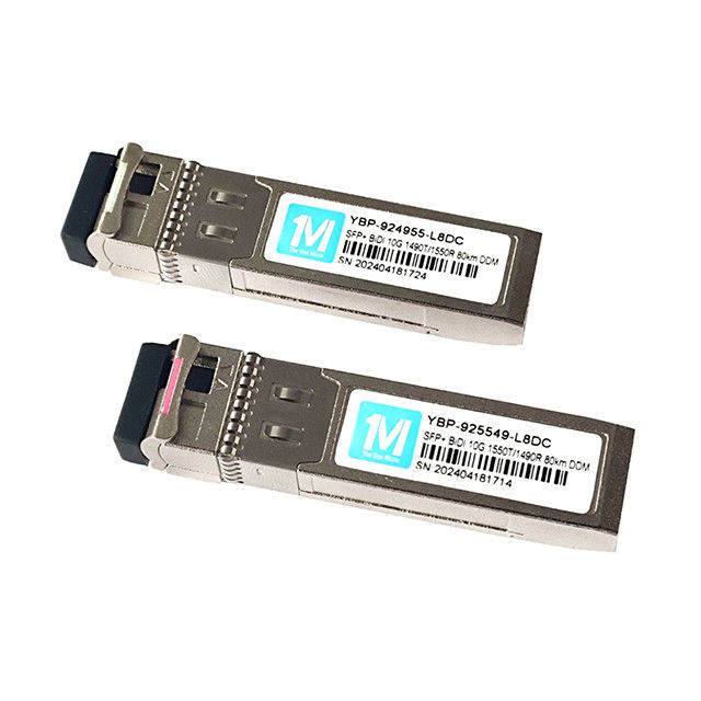 10G SFP BIDI 80km 1490nm/1550nm WDM LC Connector DDM Optische Transceiver voor bandbreedte Data Center toepassingen